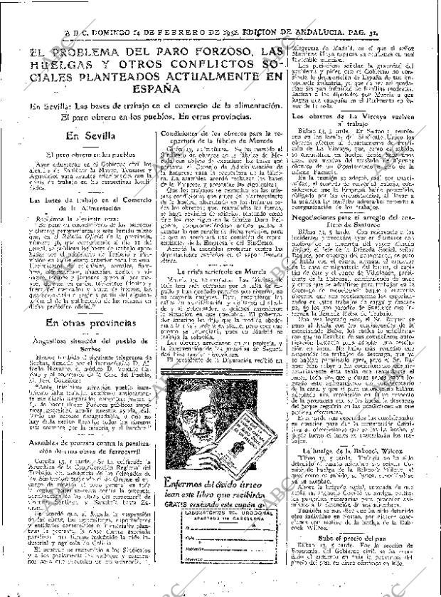ABC SEVILLA 14-02-1932 página 31