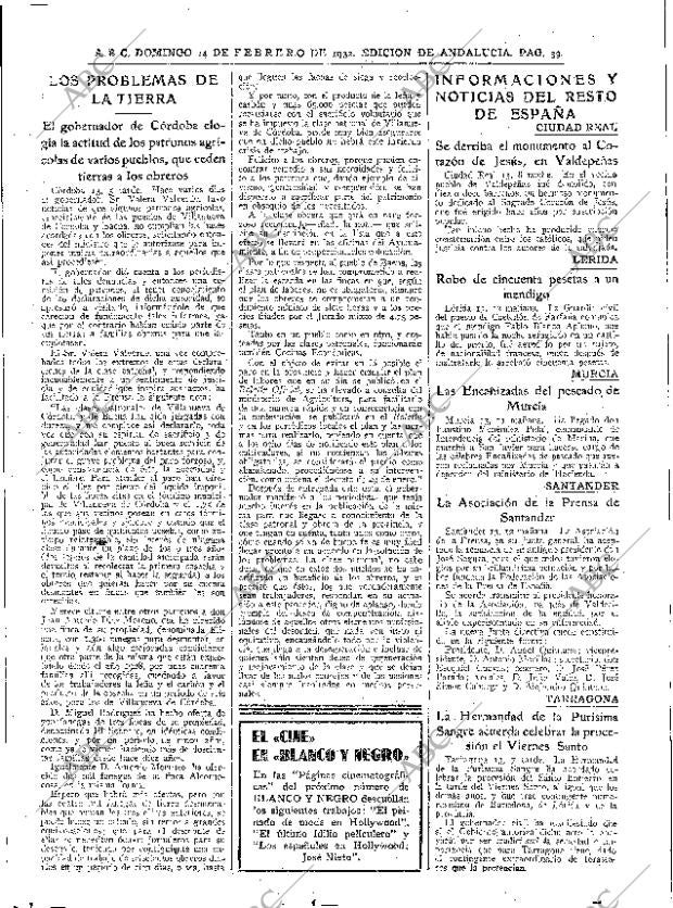 ABC SEVILLA 14-02-1932 página 39
