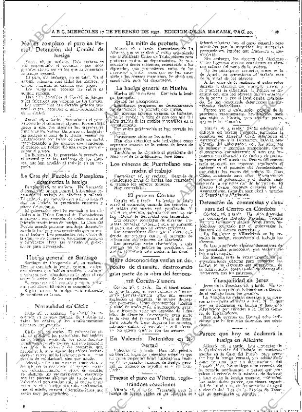 ABC MADRID 17-02-1932 página 20