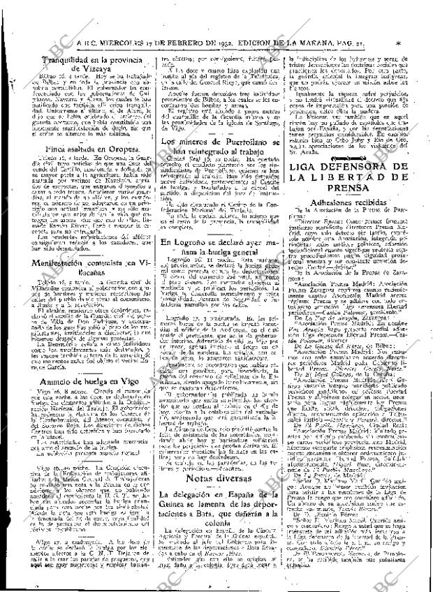 ABC MADRID 17-02-1932 página 21