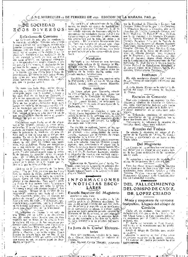 ABC MADRID 17-02-1932 página 30