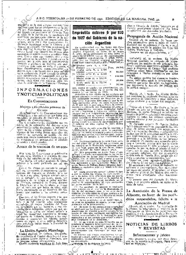 ABC MADRID 17-02-1932 página 32