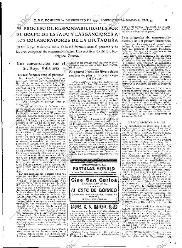 ABC MADRID 21-02-1932 página 43