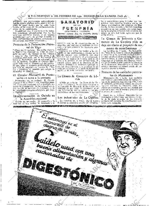 ABC MADRID 21-02-1932 página 48