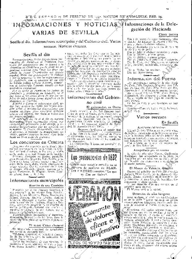 ABC SEVILLA 27-02-1932 página 25