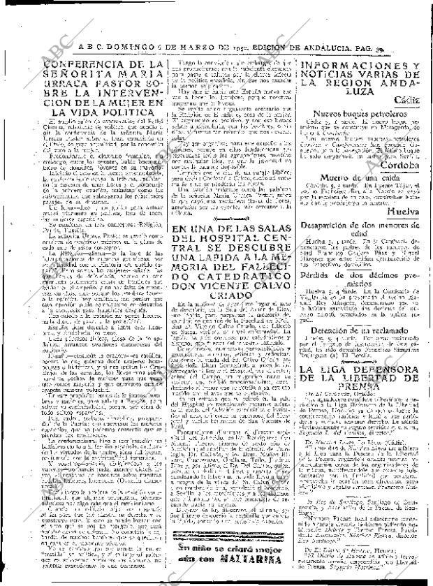 ABC SEVILLA 06-03-1932 página 39