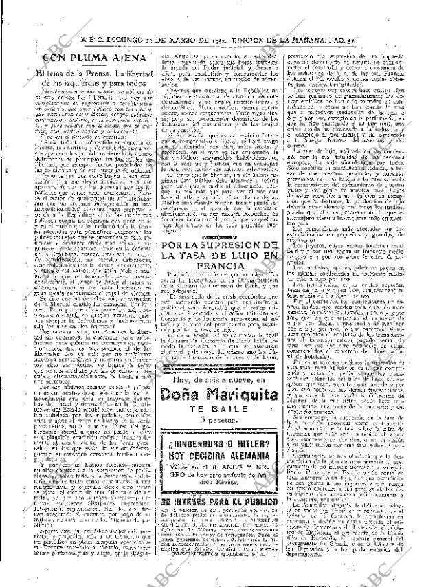 ABC MADRID 13-03-1932 página 37