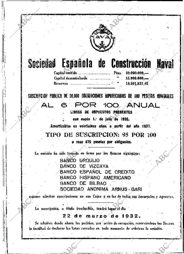 ABC MADRID 18-03-1932 página 32