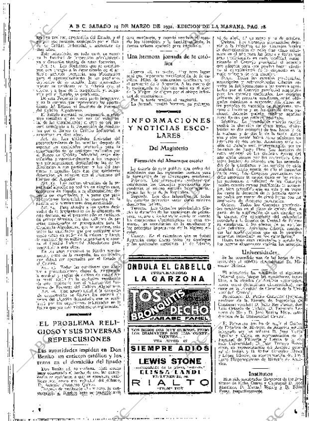 ABC MADRID 19-03-1932 página 28