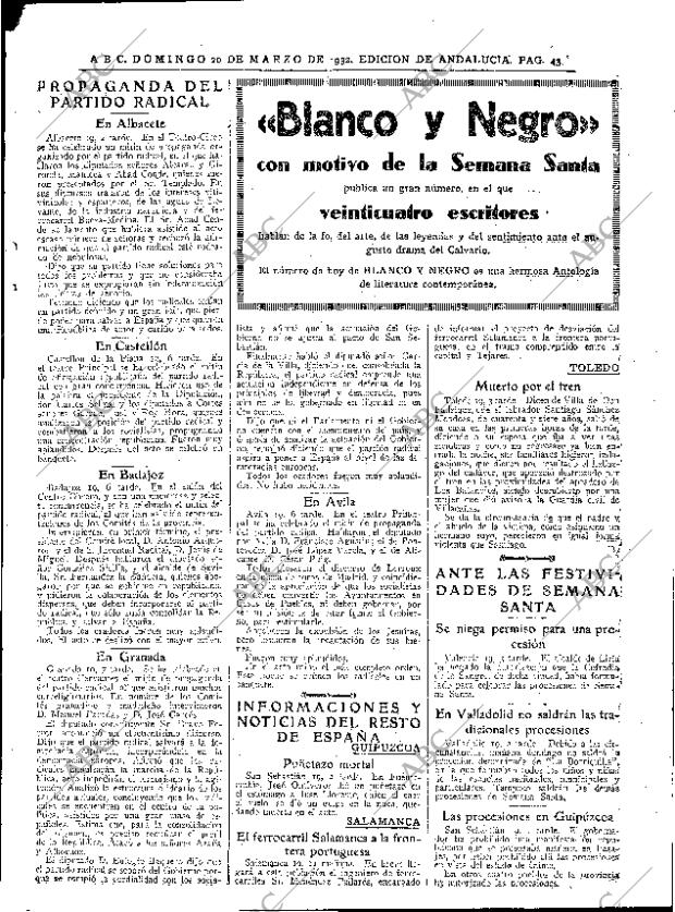 ABC SEVILLA 20-03-1932 página 43