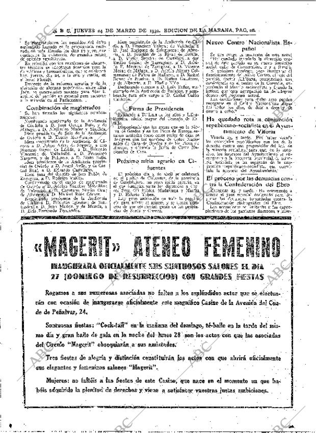 ABC MADRID 24-03-1932 página 28