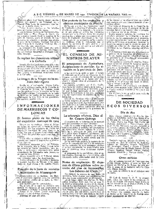 ABC MADRID 25-03-1932 página 22