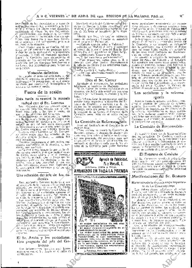 ABC MADRID 01-04-1932 página 22