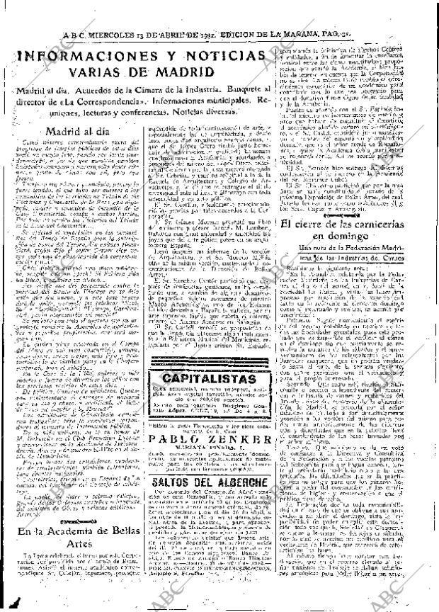 ABC MADRID 13-04-1932 página 31