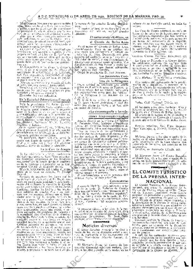 ABC MADRID 13-04-1932 página 34