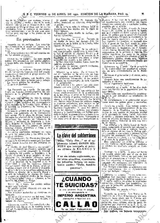 ABC MADRID 15-04-1932 página 19