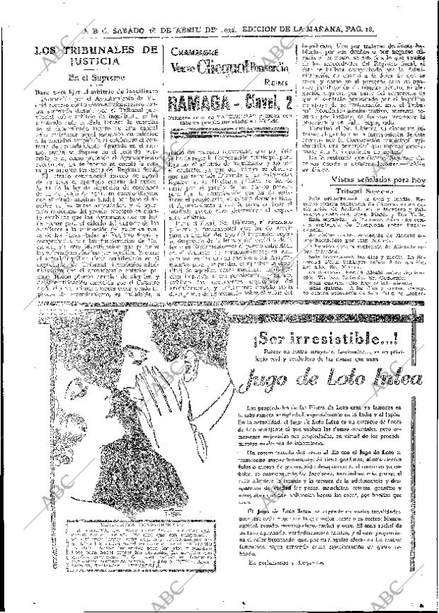 ABC MADRID 16-04-1932 página 18