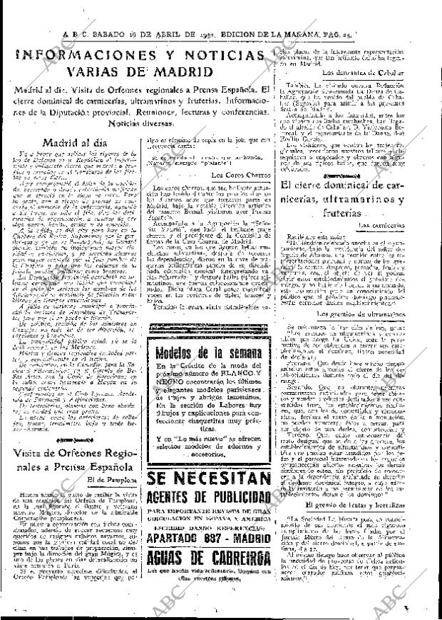 ABC MADRID 16-04-1932 página 25