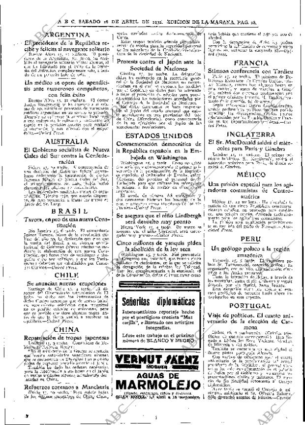 ABC MADRID 16-04-1932 página 28