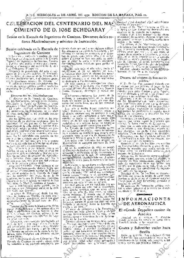 ABC MADRID 20-04-1932 página 21