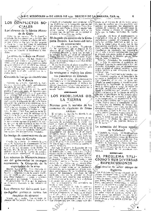 ABC MADRID 20-04-1932 página 29