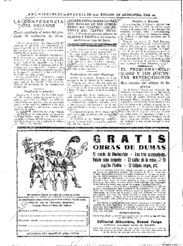 ABC SEVILLA 20-04-1932 página 20