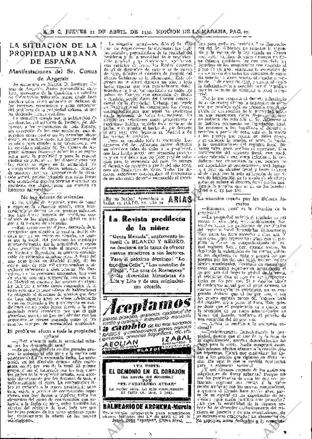 ABC MADRID 21-04-1932 página 27
