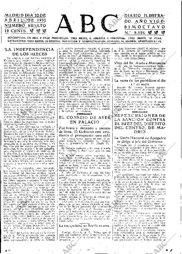 ABC MADRID 22-04-1932 página 15