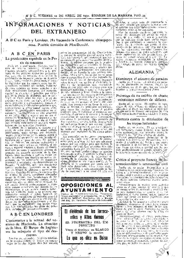 ABC MADRID 22-04-1932 página 33