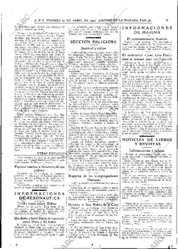 ABC MADRID 22-04-1932 página 38