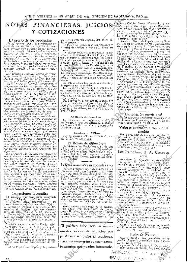 ABC MADRID 22-04-1932 página 39