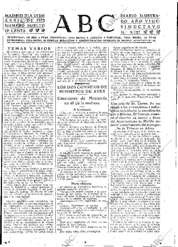 ABC MADRID 23-04-1932 página 15