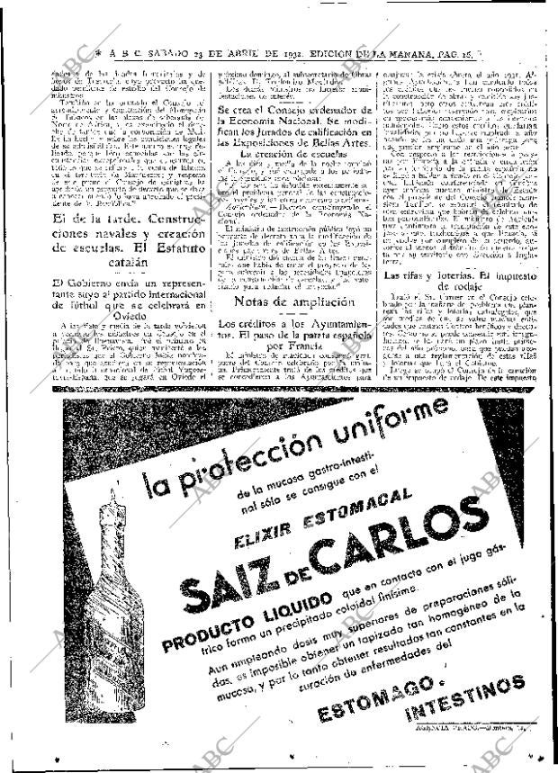 ABC MADRID 23-04-1932 página 16
