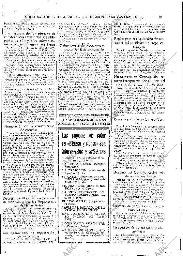 ABC MADRID 23-04-1932 página 17