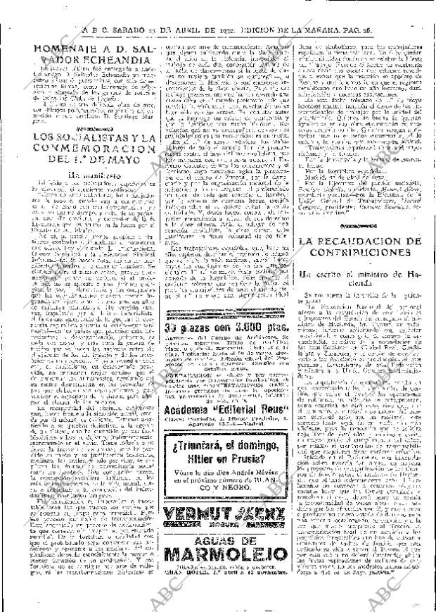 ABC MADRID 23-04-1932 página 26