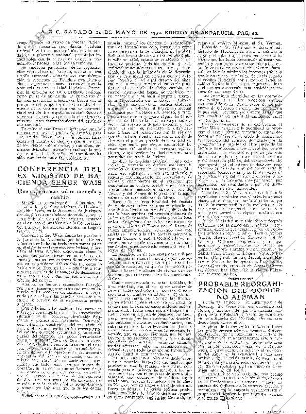 ABC SEVILLA 14-05-1932 página 20