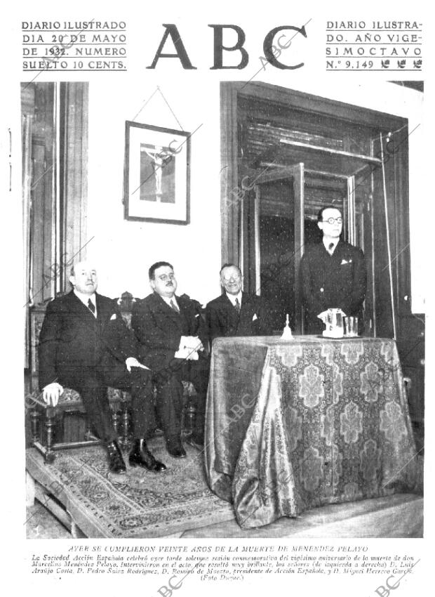 ABC MADRID 20-05-1932 página 1