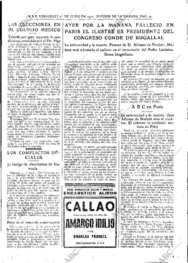 ABC MADRID 01-06-1932 página 19