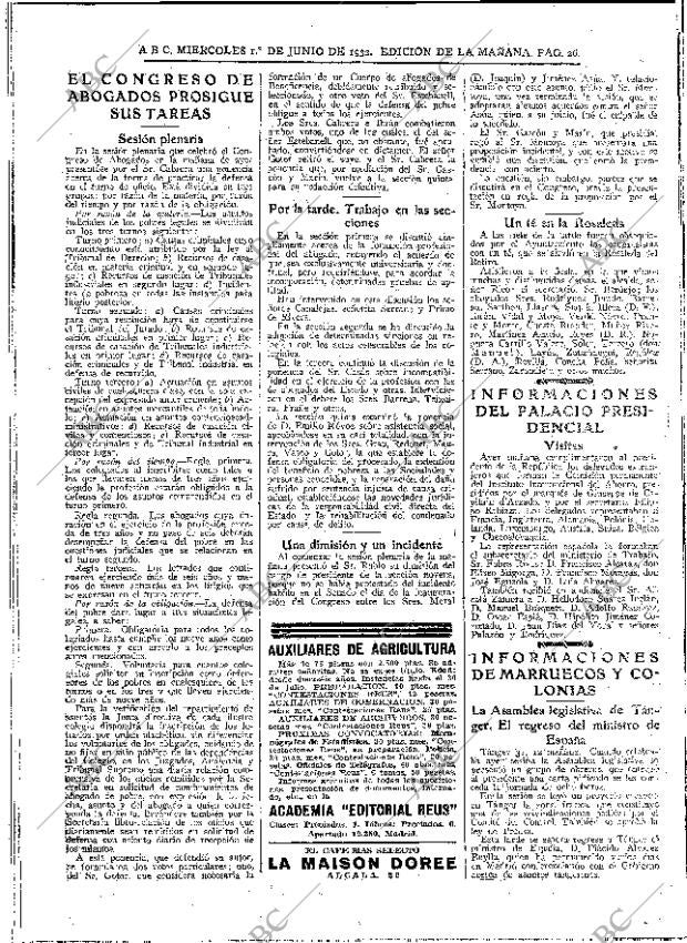 ABC MADRID 01-06-1932 página 26