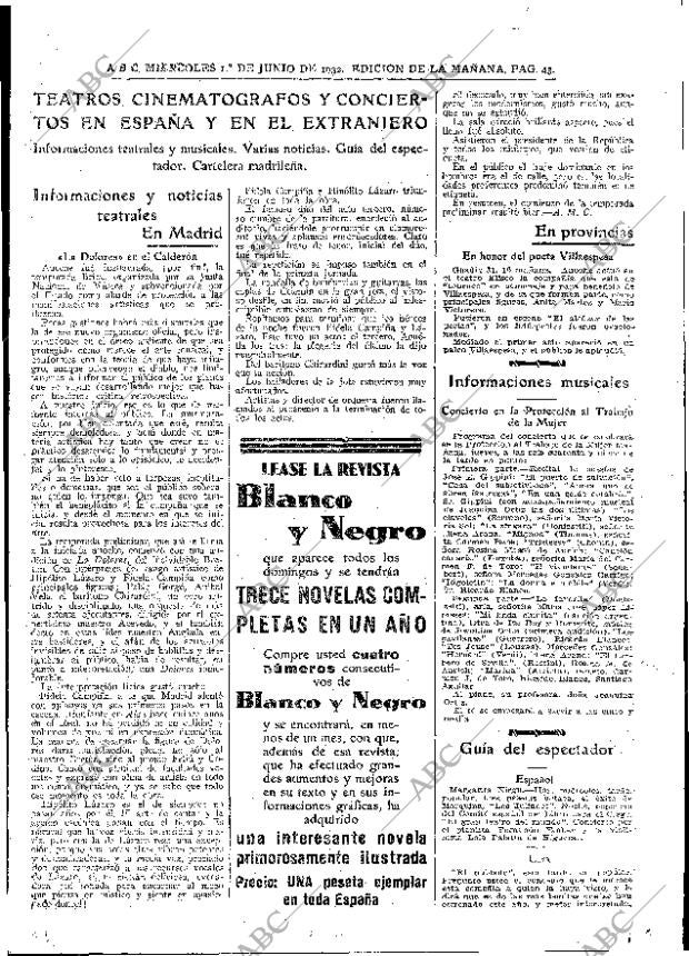 ABC MADRID 01-06-1932 página 43