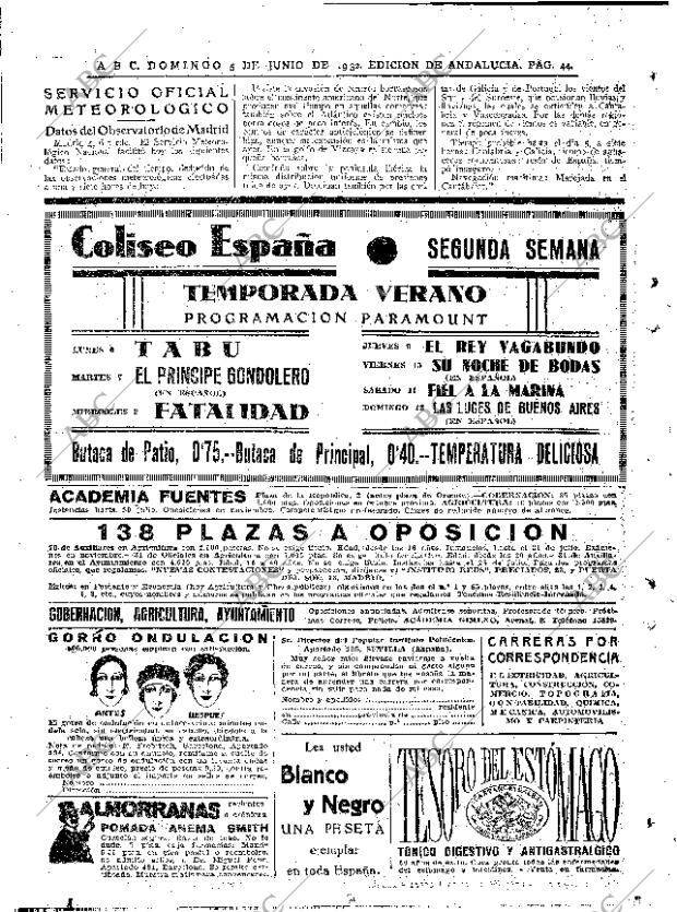 ABC SEVILLA 05-06-1932 página 44