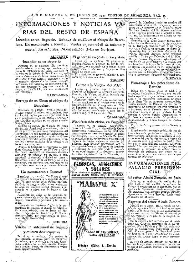 ABC SEVILLA 14-06-1932 página 33
