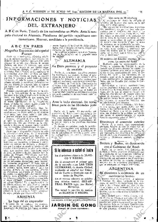 ABC MADRID 17-06-1932 página 33