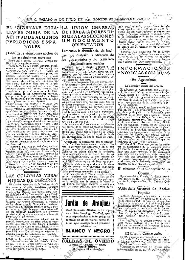 ABC MADRID 25-06-1932 página 21