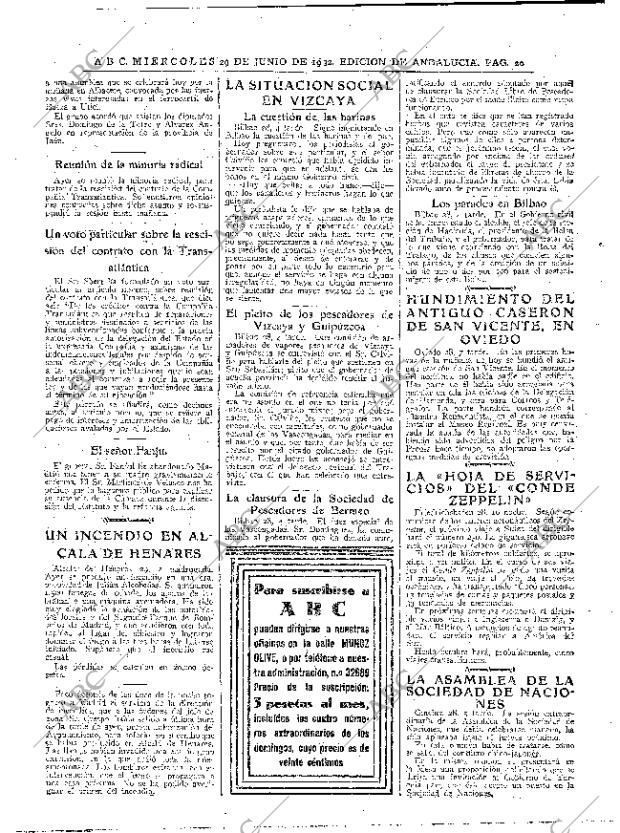 ABC SEVILLA 29-06-1932 página 20