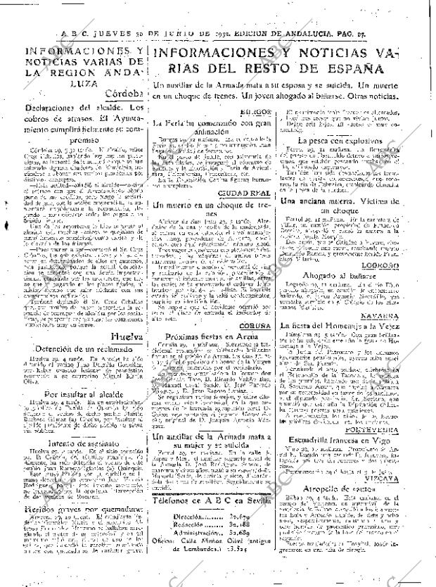 ABC SEVILLA 30-06-1932 página 27
