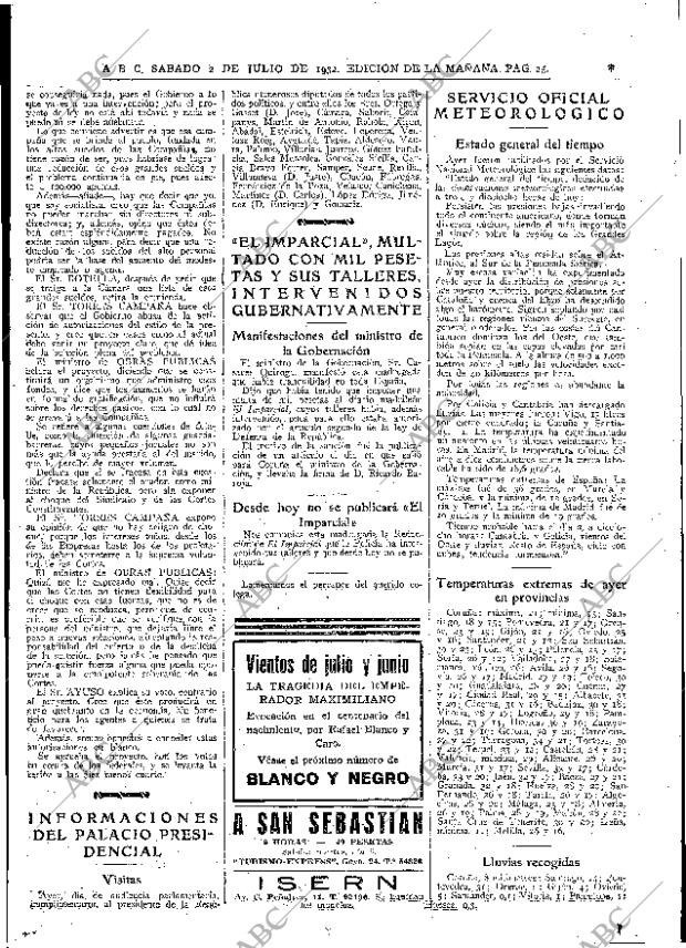 ABC MADRID 02-07-1932 página 25