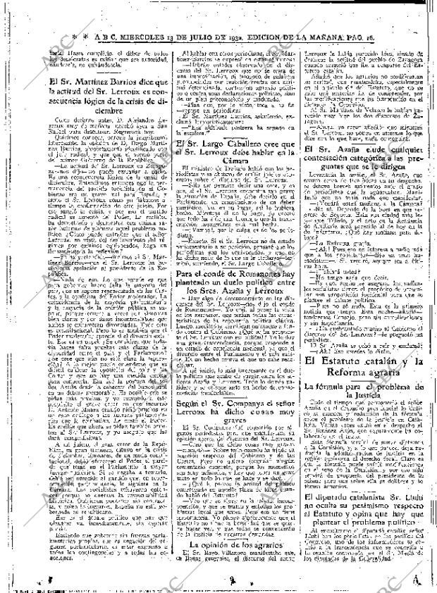 ABC MADRID 13-07-1932 página 16