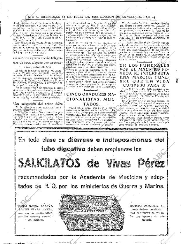 ABC SEVILLA 13-07-1932 página 24