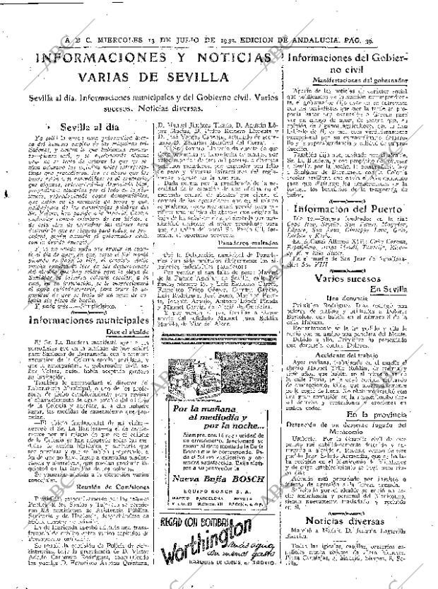 ABC SEVILLA 13-07-1932 página 39